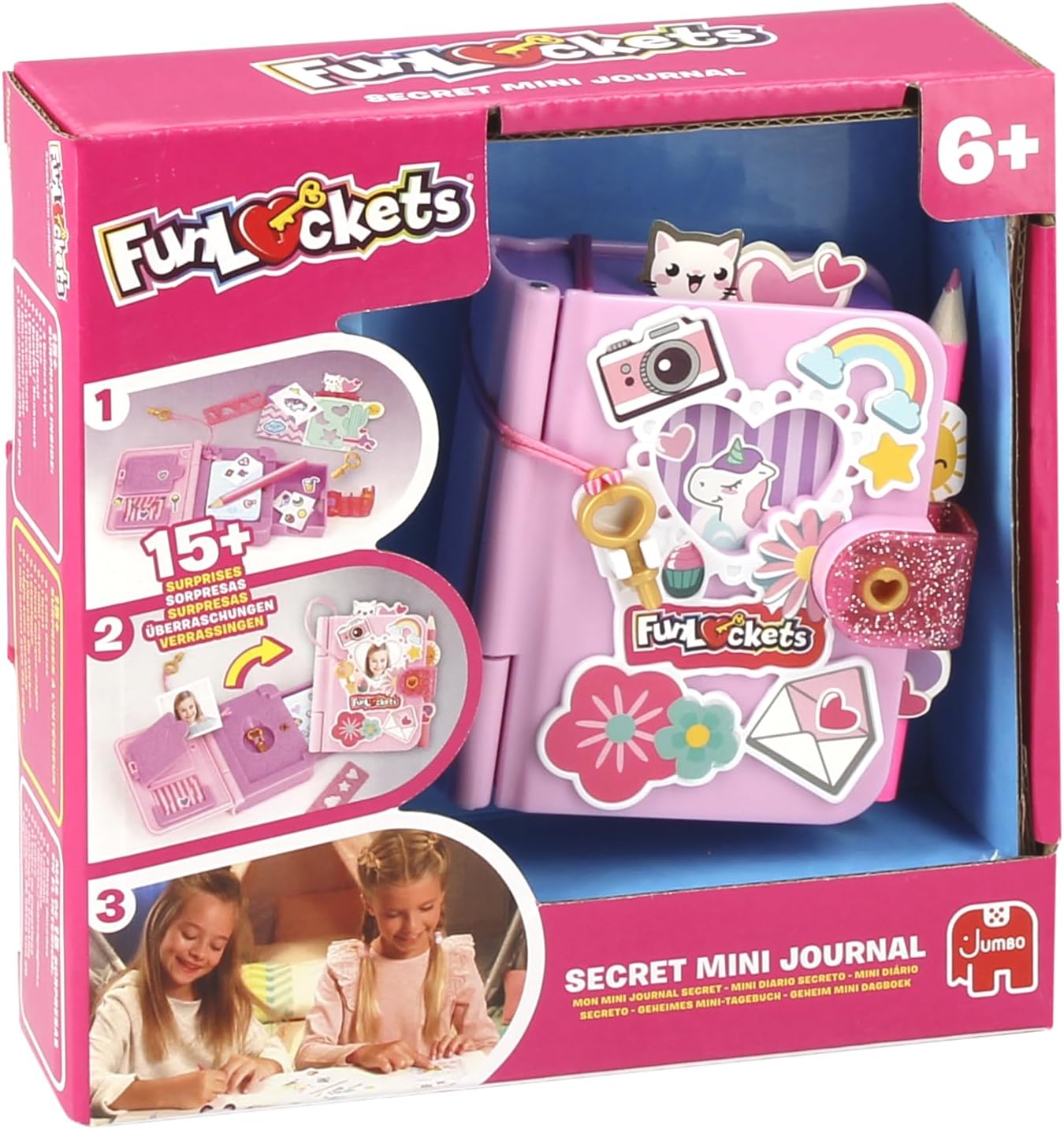 My Mini Secret Journal - Personalisable Personal - Find Keys & Discover Mysteries; More than 15 Surprises Inside! Creative Toy for Children, Stationery, Girls, from 6 Years Old