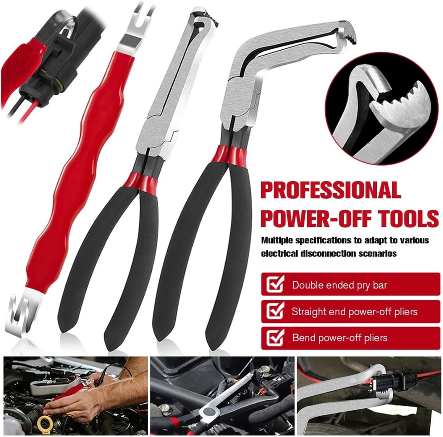 Electrical Disconnect Pliers Carbon Steel Car Fuel Line Breaker Wear Resist Spark Plug Removal Plier For Car Repair Accessories