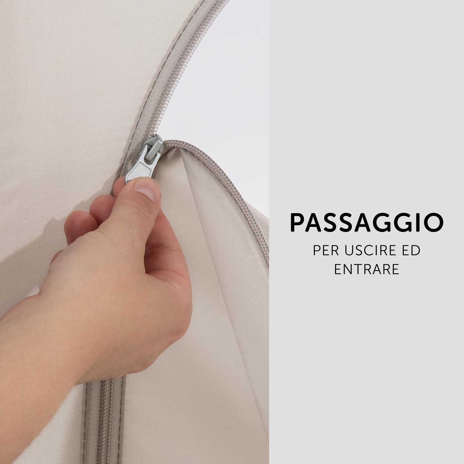 hauck Lettino Da Viaggio Sleep N Play Go Plus - Culla Neonato fino a 15kg - Letto Pieghevole 60x120cm - Box Bambini con Ruote, Apertura Laterale e Borsa - Beige