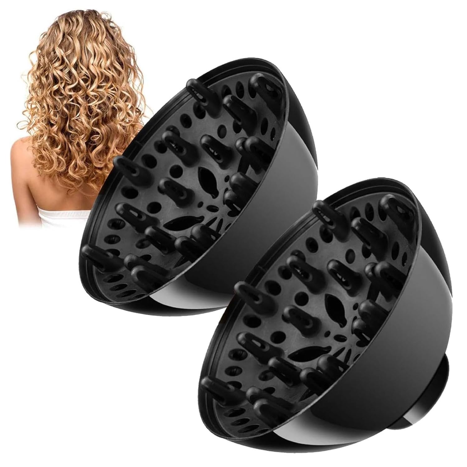 Universal Diffuser Hair Dryer Attachment Black Adaptable for Blow Dryers Diffuser Hair Universal for Curly Hair Hair Care