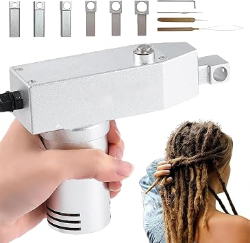 Electric Instant Portable Machine for Dreadlocks, 6/8/10/12/14/16mm Dreadlock Machine Loc Extension Machine, Mini Handheld Braid Machine