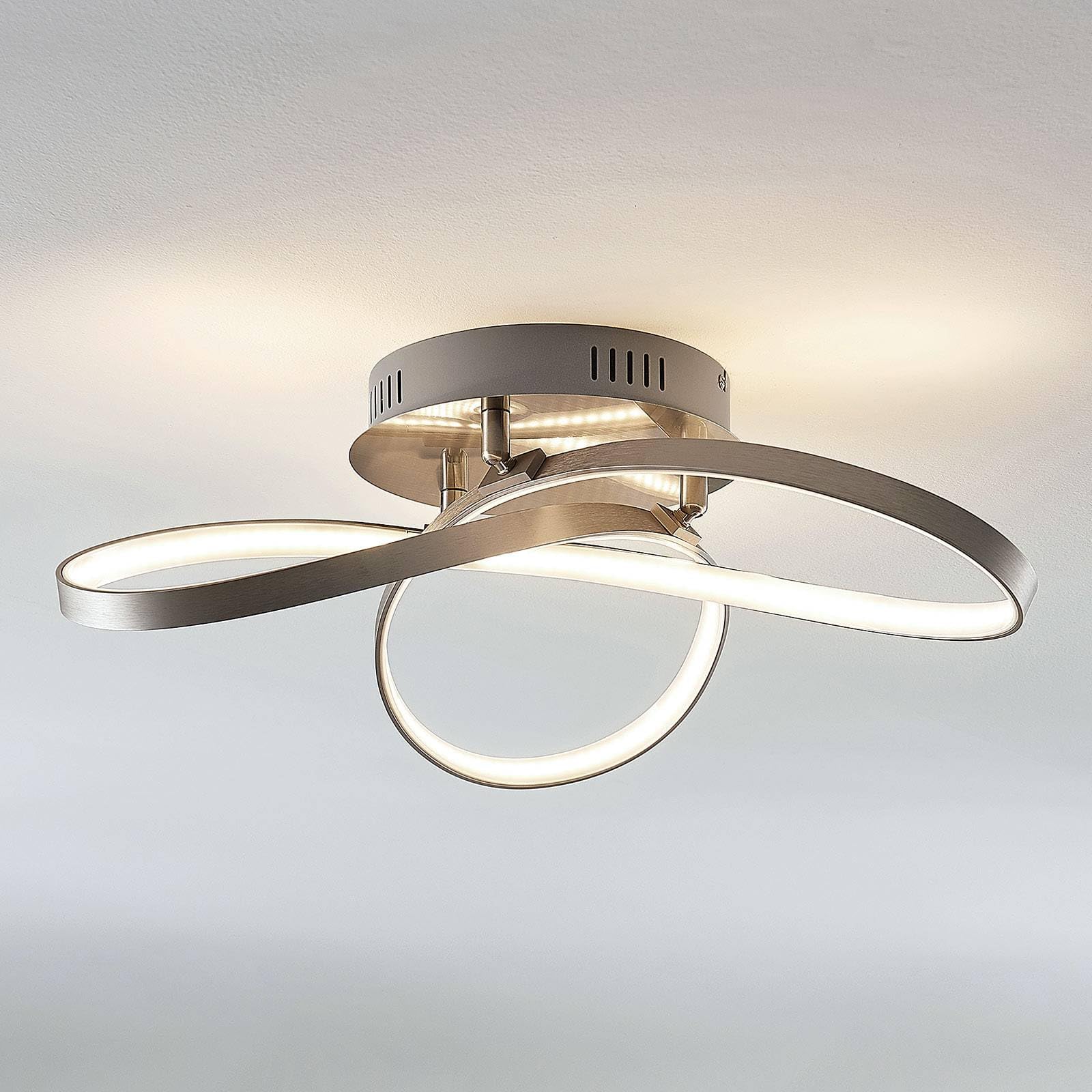 Lindby Plafoniera Dimmerabile (Industriale) Colore Grigio, In Metallo Ad Es. Cucina Plafoniera Lampada