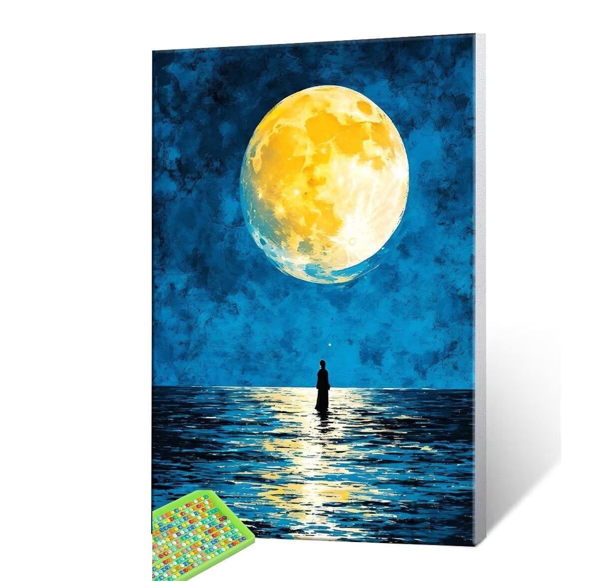 DIY Malarstwo diamentowe 5D, sztuka diamentowa, księżyc, morze, zestawy dla dorosłych, sztuka ze strasu, haft, artykuły rzemieślnicze, dla dzieci i dorosłych, idealna dekoracja ścienna do domu,