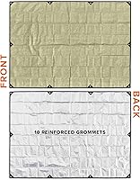 Vista 5 de Arcturus XL - Lona de supervivencia – Lona térmica reflectante aislada para campamento, 8.5 x 12 pies (bronceado desierto)