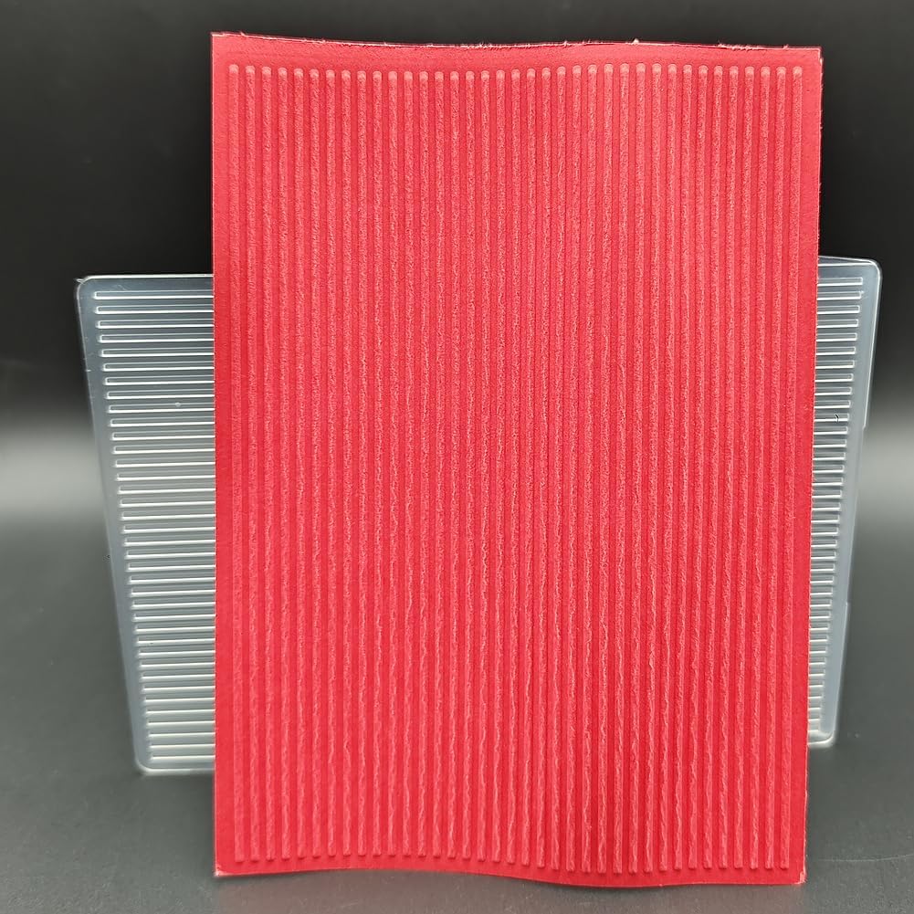 Plastic Embossing Folder A6 Size Concave Convex Stripes Paper Crafts Plastic Textured Impressions for Card Making Scrapbooking