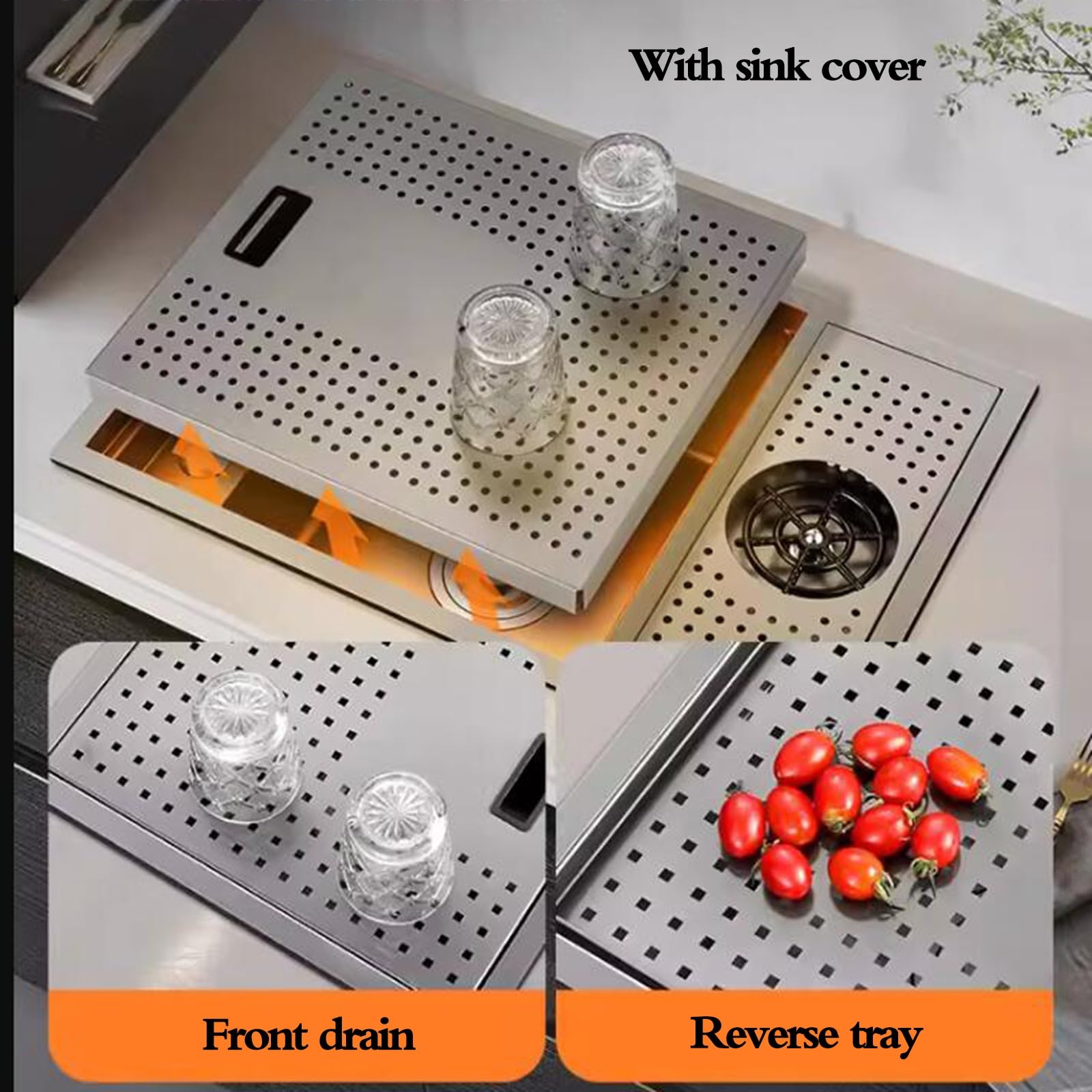 Lavello Cucina In Acciaio Inox 40x54cm - Con Coperchio E Rubinetto - Foto 9