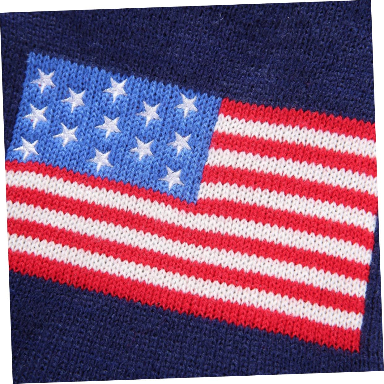 VICASKY 3 Pièces Pull pour Chien XXS Motif Drapeau Américain Vêtement Chiot Chaud et Facile à Porter pour Sorties et