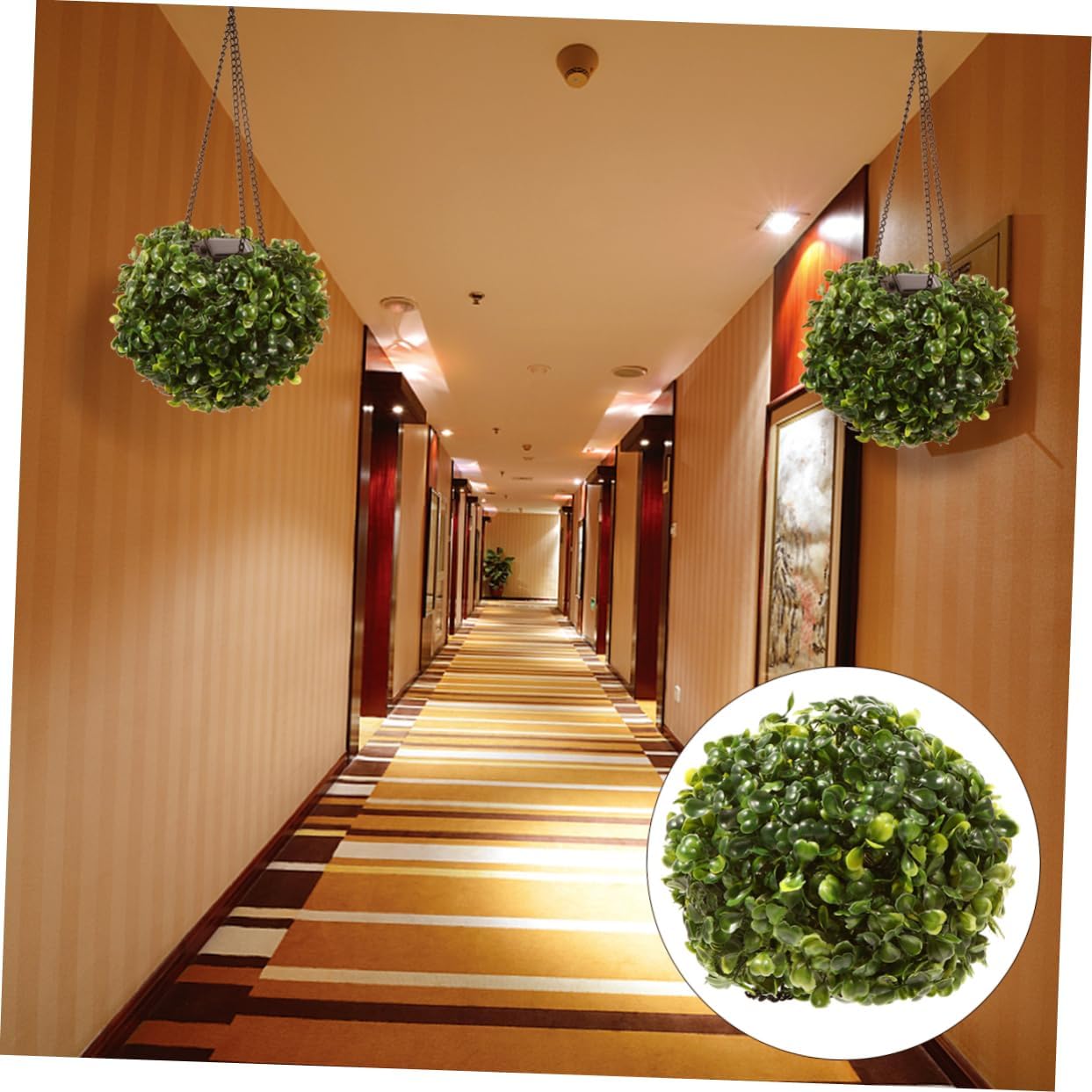 BESPORTBLE 2pcs Solar Powered Rattan Ball Light Led Leaf Pendant Lamp for Outdoor Garden Courtyard Home Decor Intelligent Light Control Solar Charging Durable Hanging Decorative