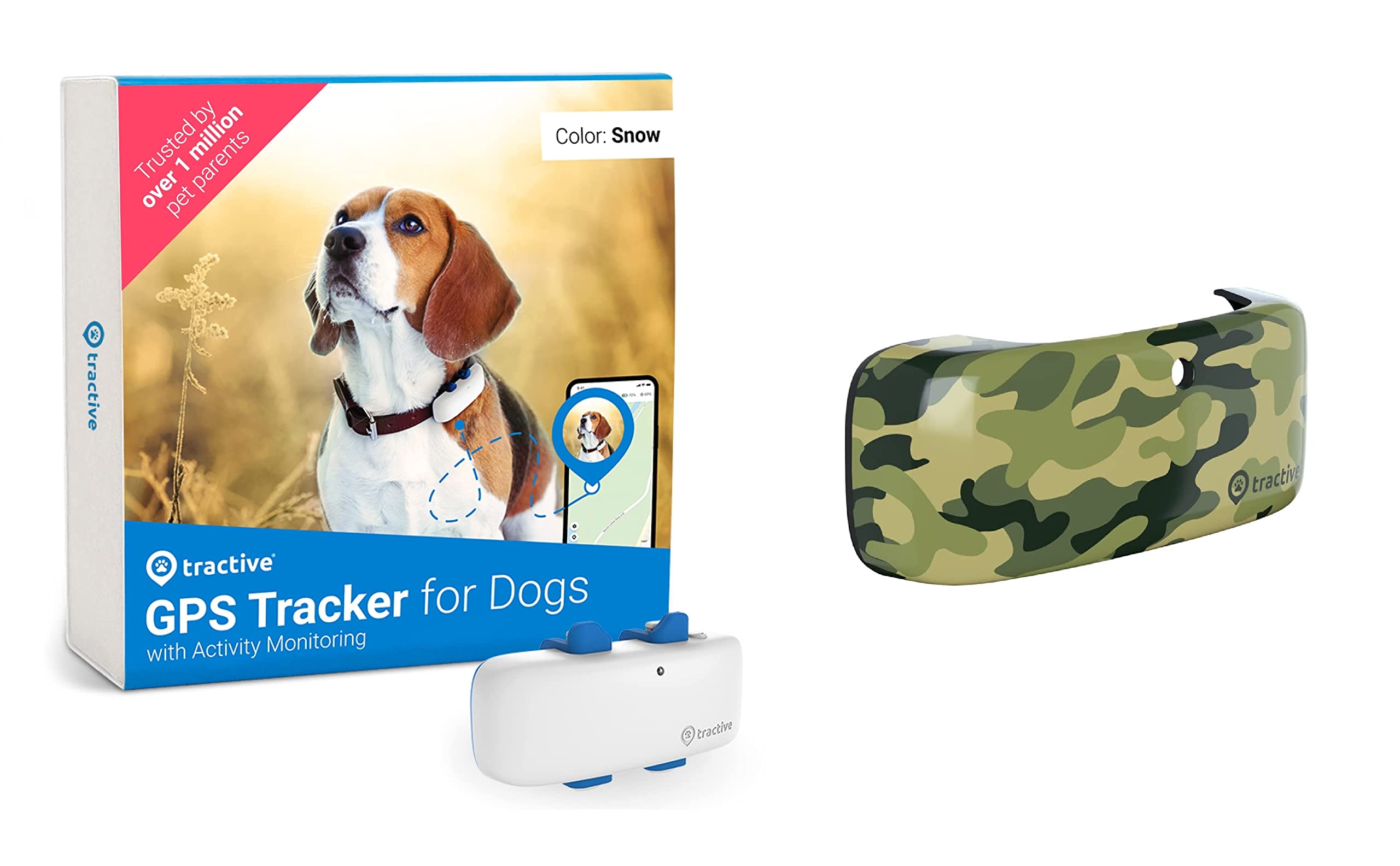 Buy tractiveGPS DOG LTE Tracker w/Camoue Tracker Cover. Always know