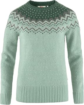 Fjallraven F89941674-679XS Ovik Knit Sweater W Misty Green-Deep Patina XS
