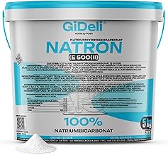 GiDeli Sodium Powder 5 kg in Bucket Food Grade Sodium Bicarbonate without Additives Ideal for Cooking, Baking, Washing and Cleaning - Versatile Use in the Home