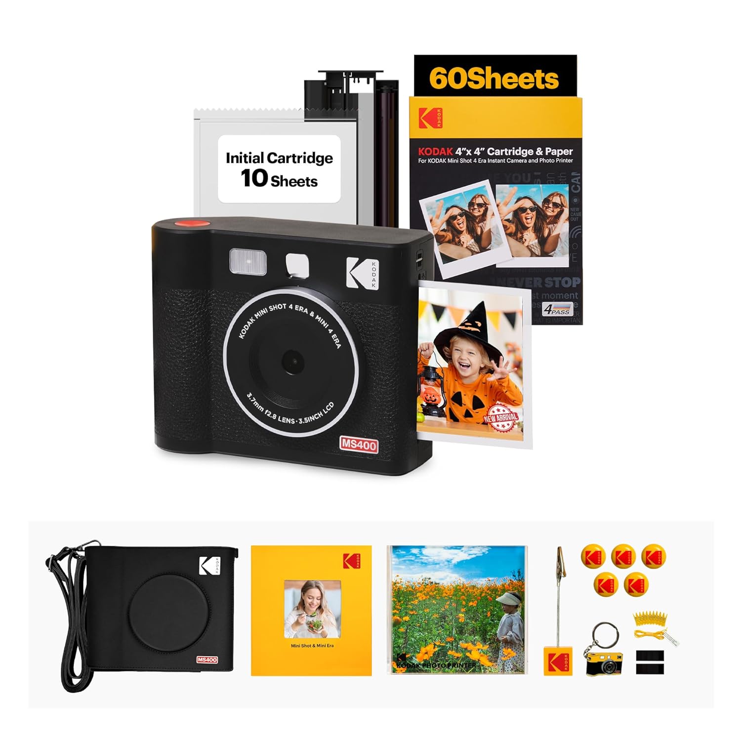 KODAK Mini Shot 4 ERA 4PASS 2-in-1 Instant Camera and Photo Printer (4×4) (Camera + 68 Sheets + Gift Accessories, Black) KODAK Mini Shot 4 ERA 4PASS 2-in-1 Instant Camera and Photo Printer (4×4) (Camera + 68 Sheets + Gift Accessories, Black)