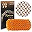 SPMKTBOZAI African Net Sponge Authentic, African Exfoliating Sponge Real African Net Black Owned, African Bath Sponge Back Scrubber, Body Exfoliator Shower Bath Accessories (Orange Color)