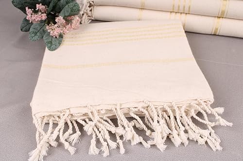 Miniatura 3 de kayra export Toalla turca, toallas de playa de gran tamaño de 40 x 71 pulgadas, manta de playa 100% algodón, de secado rápido, compacta, suave y