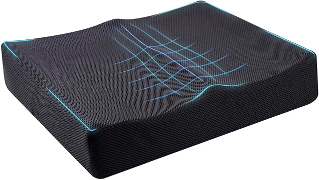 Yuwe Extra Large Seat Cushion - Memory Foam Seat Cushion, Office Chair Cushion, Ergonomic Chair Cushion, Car Seat Cushion Sciatica & Tailbone Pain Relief Cushion, Butt Sitting Pillow