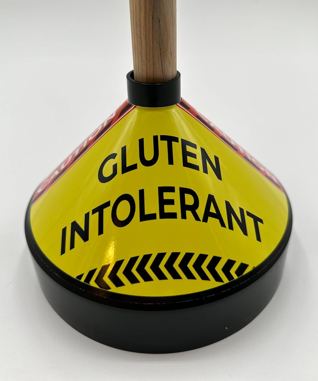Gluten Intolerant Funny Plunger - Gag Gift for Adults Who are Gluten Intolerant, Joke Tummy, Stomach and Constipation Plunger, Gifts for Those That are Gluten Free