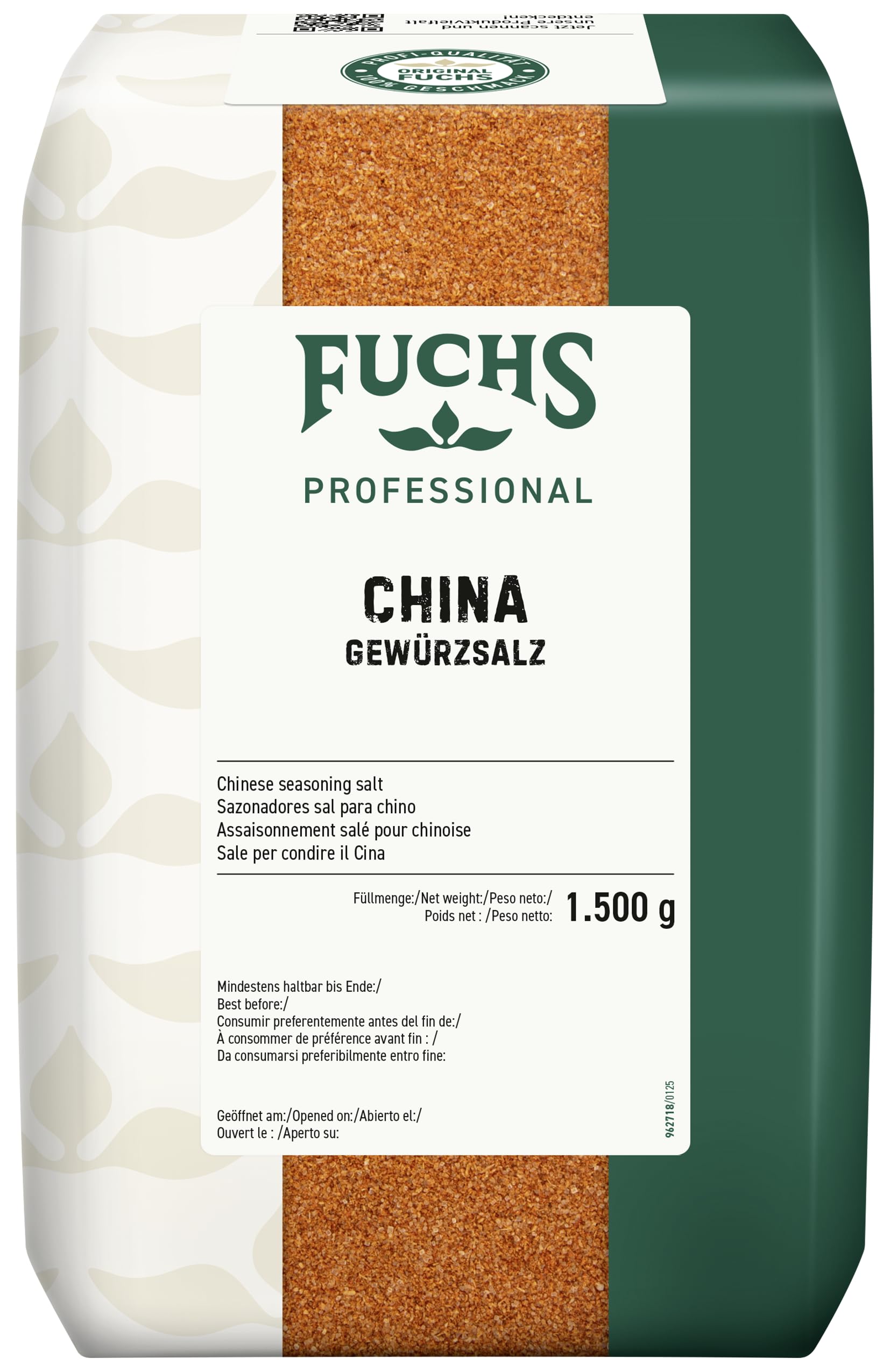 Fuchs Professional - Sale per condire il Cina | 1500 g | Spezia asiatica versatile | Non è necessaria alcuna salatura | Qualità professionale per professionisti Ho.re.ca