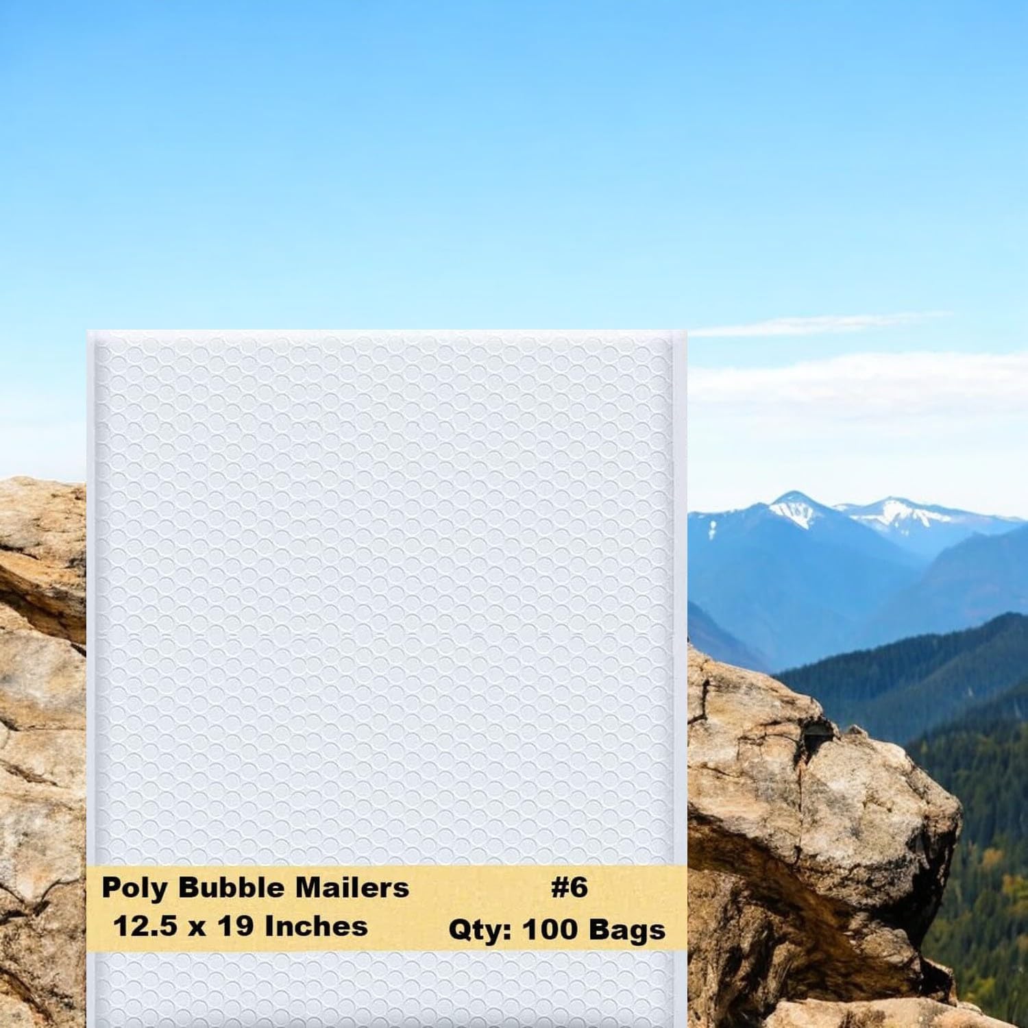 iMBAPrice 12.5x19 Inches White Poly bubble Bag, 100-Pack Large Size #6 Self Seal Poly Bubble Mailers Padded Packing Envelopes (Total 100 Bags)