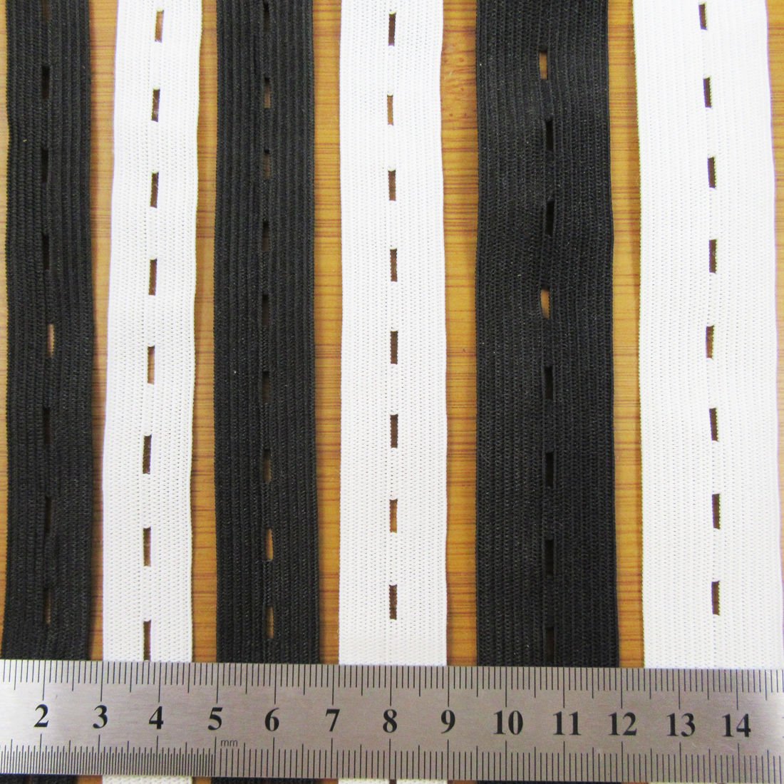 Beads4crafts Black 16Mm (H3296) 2 Metres Button Hole Woven Flat Elastic 16,19 & 25Mm Adjustable Stretchable Waistbands (Black 16Mm (H3296))