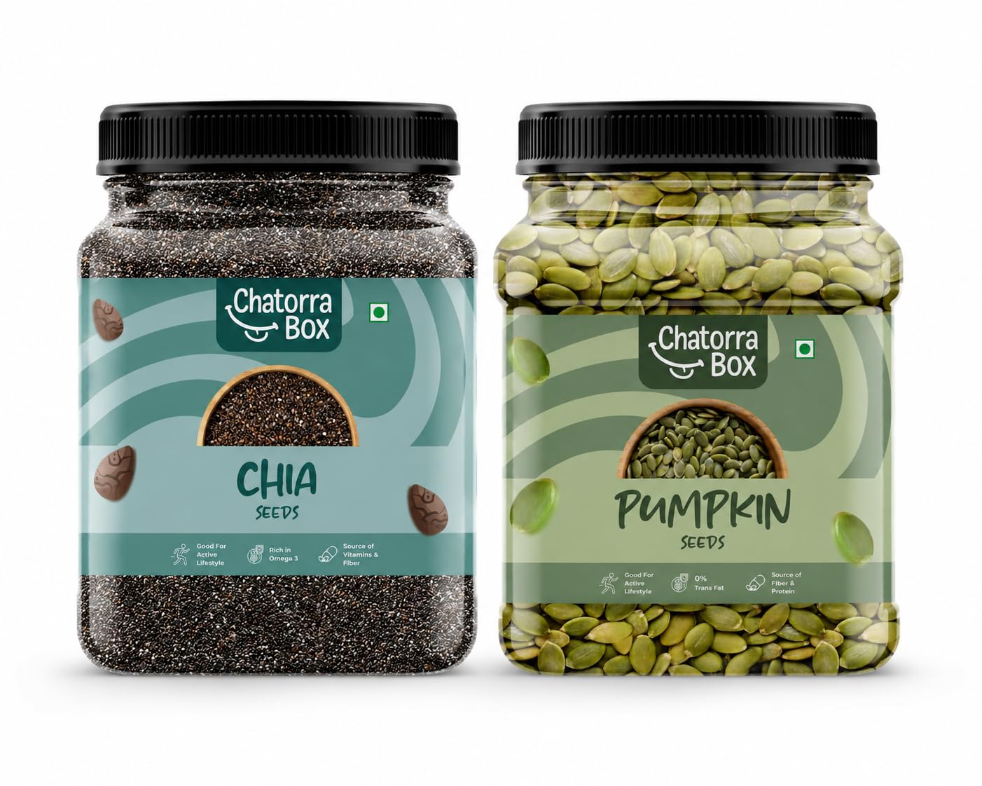 Chatorra Box Seeds Combo Pack Chia & Pumpkin Seeds 450g - Image 1