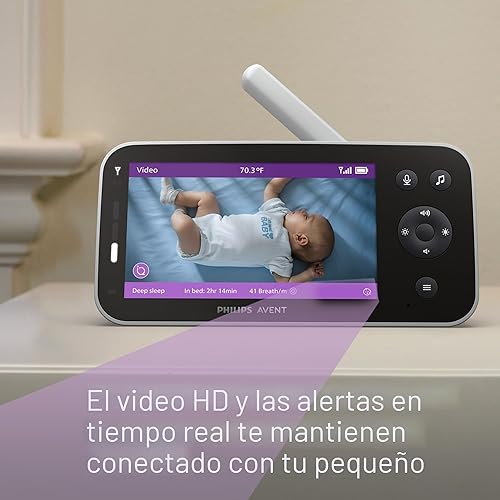 Miniatura 6 de Philips Avent Monitor de bebé conectado de alta calidad, monitor inteligente para bebés con aplicación, cámara de 1080p, seguimiento de movimiento