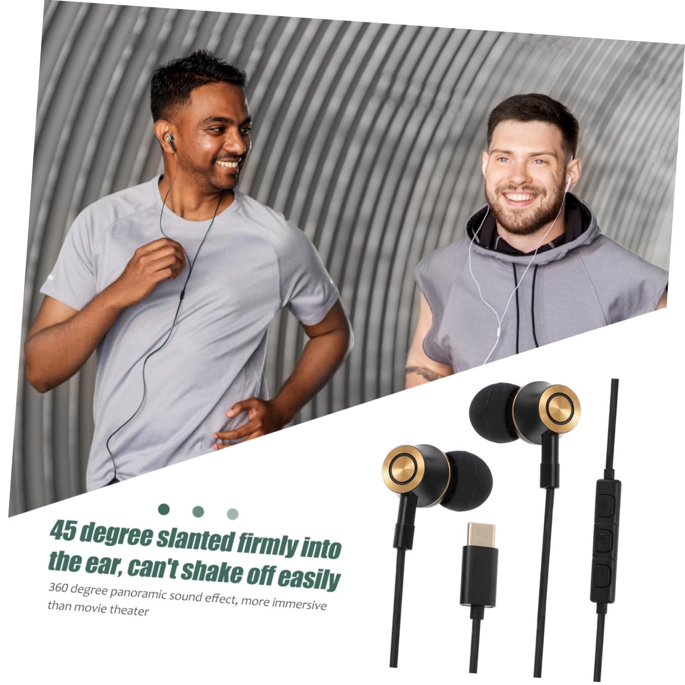 jojofuny 4piezas Auriculares USB-c In-Ear Control Ergonómico y Cancelación De Diseño Especial para Prolongado Compatible Dispositivos