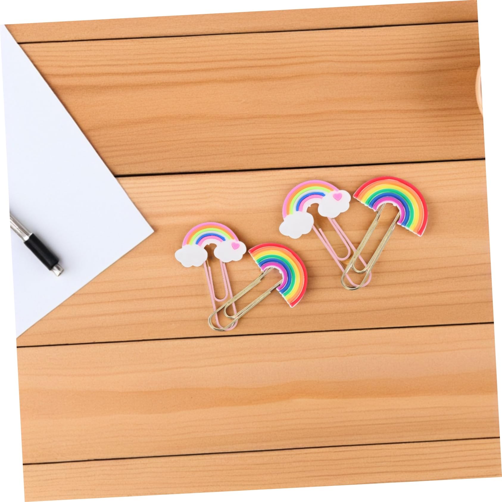 NUOBESTY 100stücke Bunte Dekorative Büroklammern Teiliges Rainbow-file-clips Für Schule Und Büro Kreative Mehrzweck-papierclips Verschiedenen Farben Markieren Und Organisieren