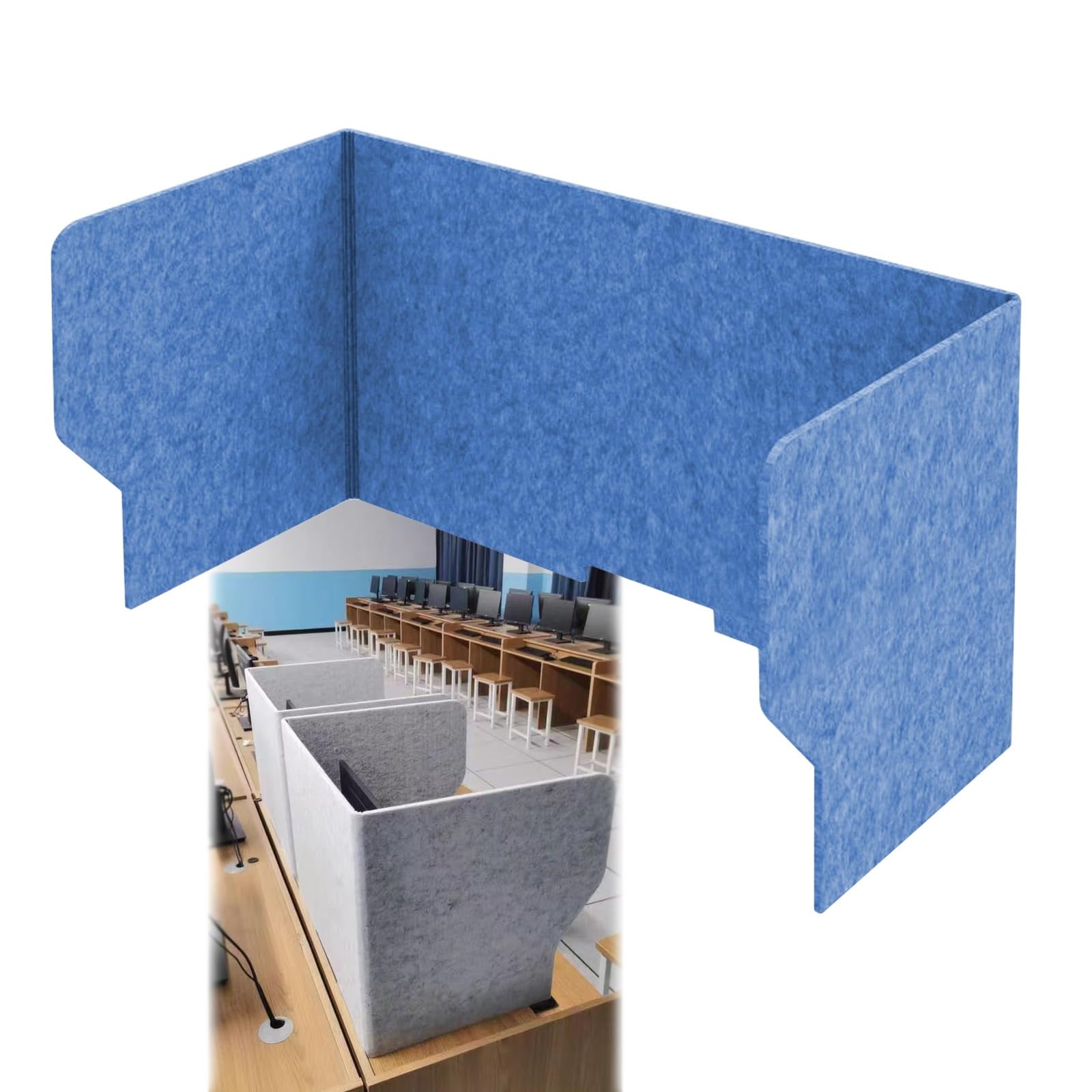 Cloison de bureau portable insonorisante séparation acoustique de table pour réduction bruit