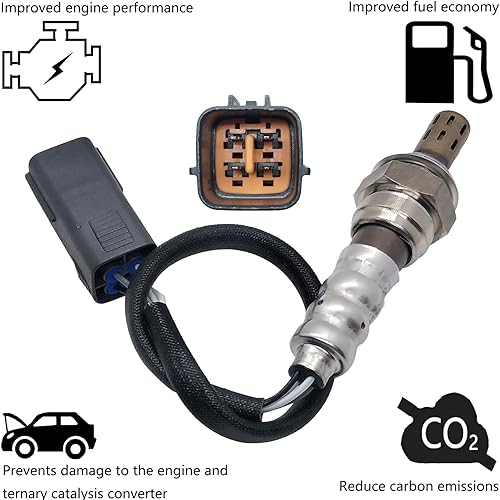 Miniatura 3 de 75-4398 24458 Sensor de oxígeno descendente compatible con Mazda 3, Mazda 3 Sport 2010 2011 2012 2013, Mazda 3 Sport 2.0L 2.5L Post O2 Sensor