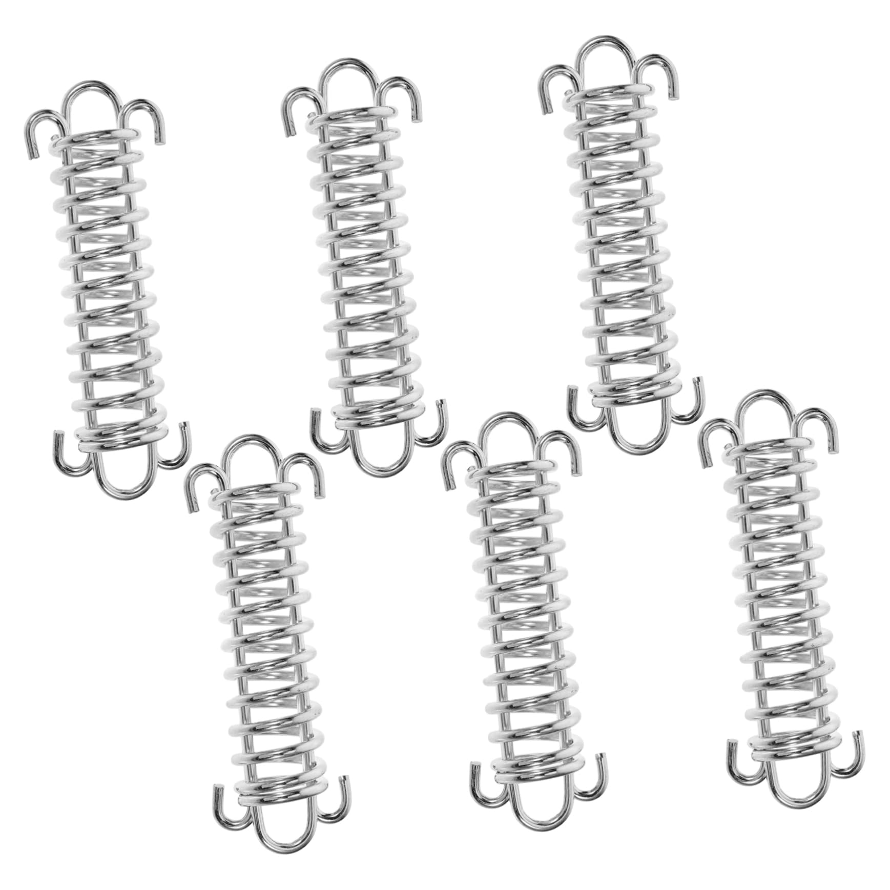 balacoo Tent Canopy Spring Buckles 6 Pack Steel Rope Buckle Elastic Hook Tension Spring for Outdoor Use