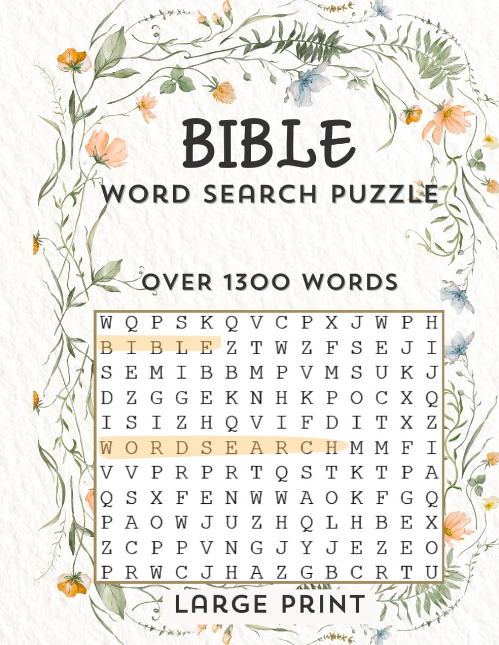 Bible Word Search Puzzle Book for Adult: Large Print Devotional Verses & Faith-Based Puzzles