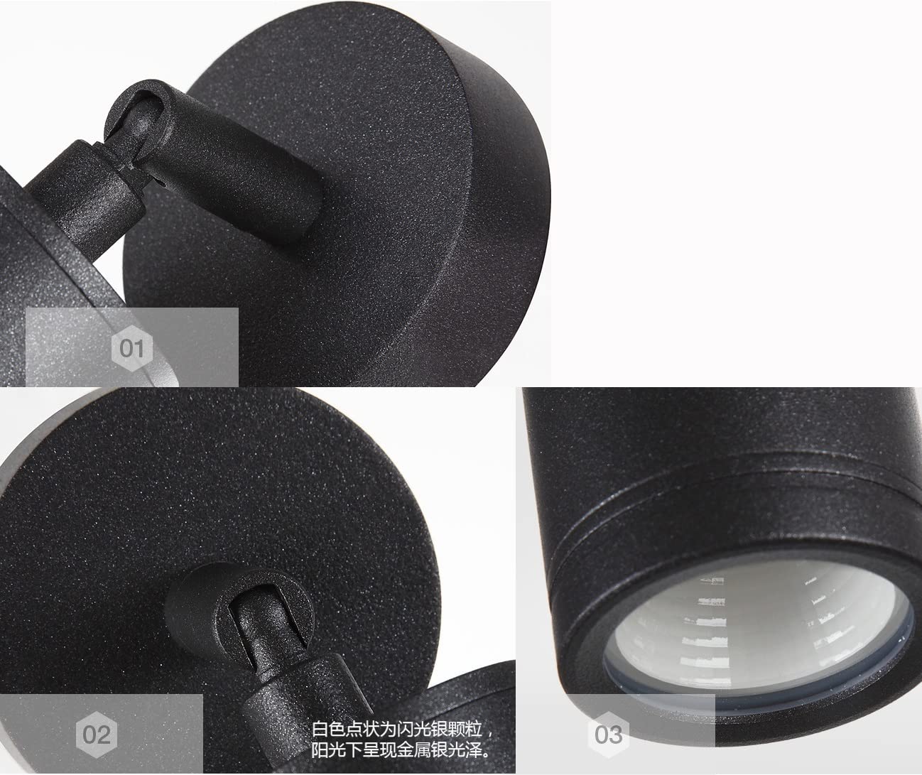 MMRTDJDR Oprawa LED 10W z mocowaniem typu Downlight IP65 Wodoodporna, przeciwmgielna Reflektor z regulowanym kątem Kinkiet Led sufitowa Zewnętrzny reflektor ogrodowy Zmywarka ścienna do łazienki