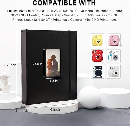 Miniatura 2 de Vienrose Álbum de fotos Instax Mini con 208 bolsillos, 2 x 3 pulgadas, Polaroid, para cámara instantánea Fujifilm Instax Mini 7s 8 9 11 25 26 40 50s