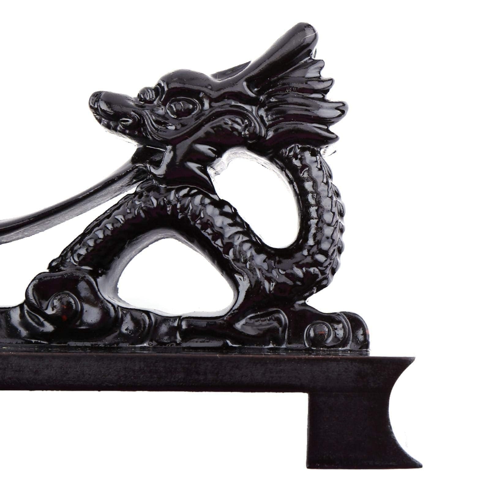HERCHR Singolo Orizzontale Stand Wakizashi, Supporto per Spada Nero Cinese a Forma Di Drago, Porta Spada Wakizashi Katana Espositore Da Tavolo a Forma Di Drago, Supporto Da Tavolo per Spada