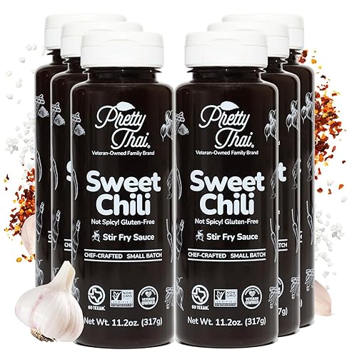 Miniatura 10 de Pretty Thai Salsa de chile dulce, sin gluten, sin OMG, auténtica, vegana, salteada, condimento para barbacoa, salsa de inmersión, condimento de
