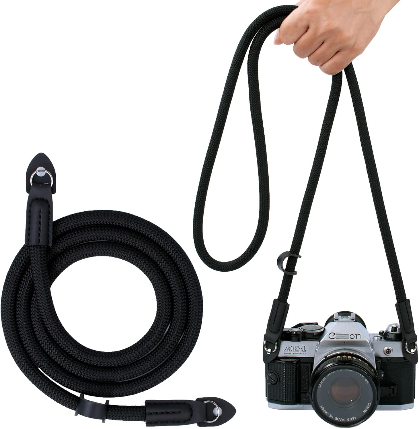 Vintage Camera Strap,Nylon Climbing Rope Camera Shoulder Neck Strap for Micrrorless SLR DSLR Camera