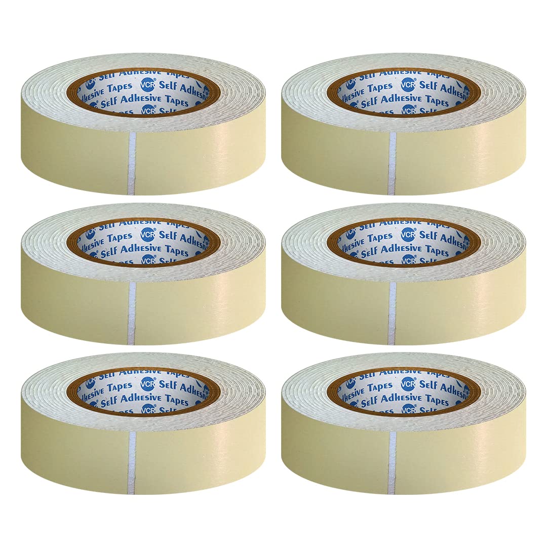 VCR Double Side White Foam Tape 5 Meters in Length 24mm / 1" Width