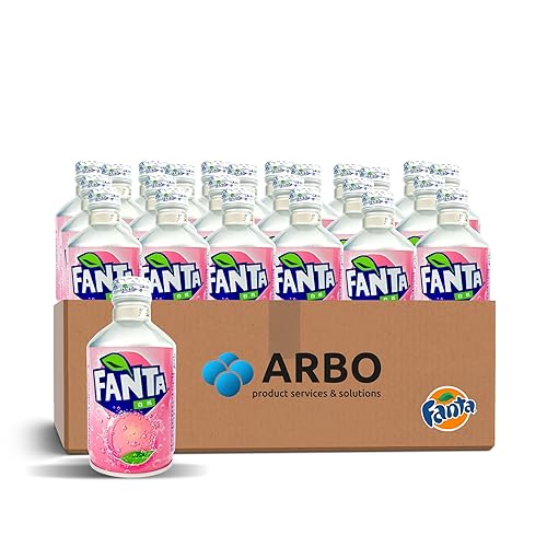 Fanta White Peach – 24x 300ml in stylischer Alu-Flasche | Fruchtige Pfirsich-Limo aus Japan | Eisgekühlt ein Hit – exotisch, spritzig & perfekt für Schule, Freizeit & unterwegs