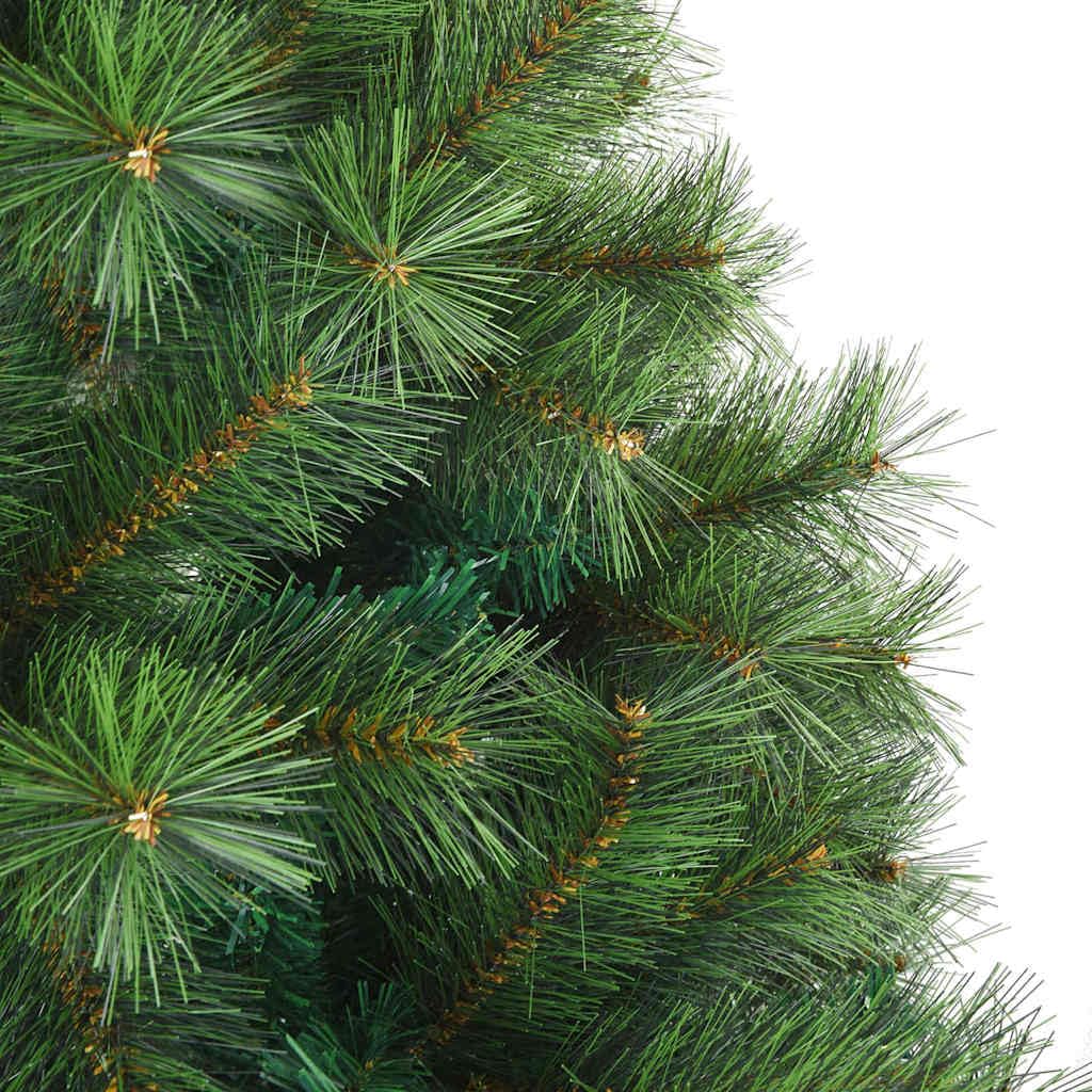 Árbol de Navidad Artificial Verde 180 cm | Ramas Articuladas de PVC, Base de Hierro Plegable, Moderno Minimalista, Interior y Exterior