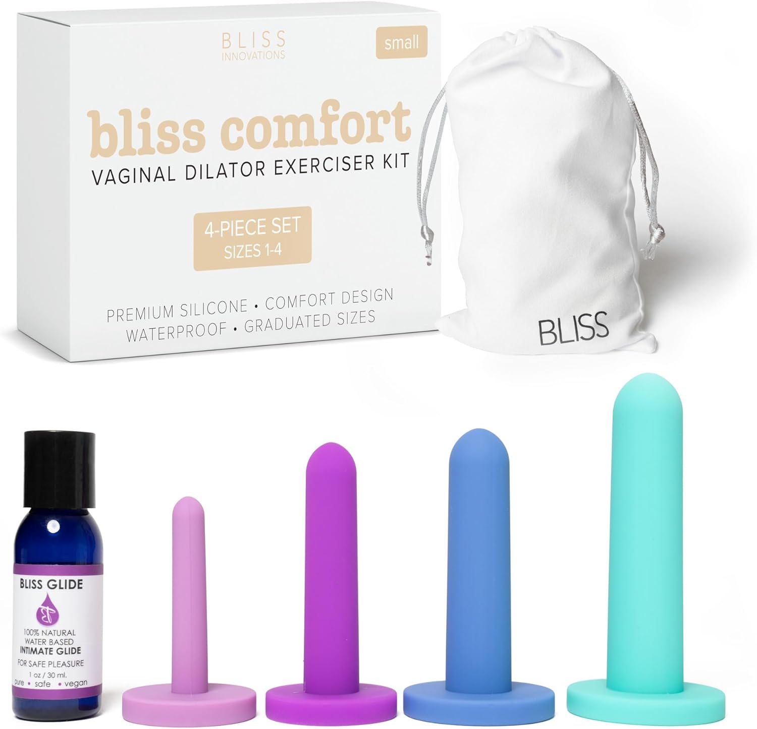 Bliss Comfort 4-Dilator Kit - Premium Silicone (4-Pack)