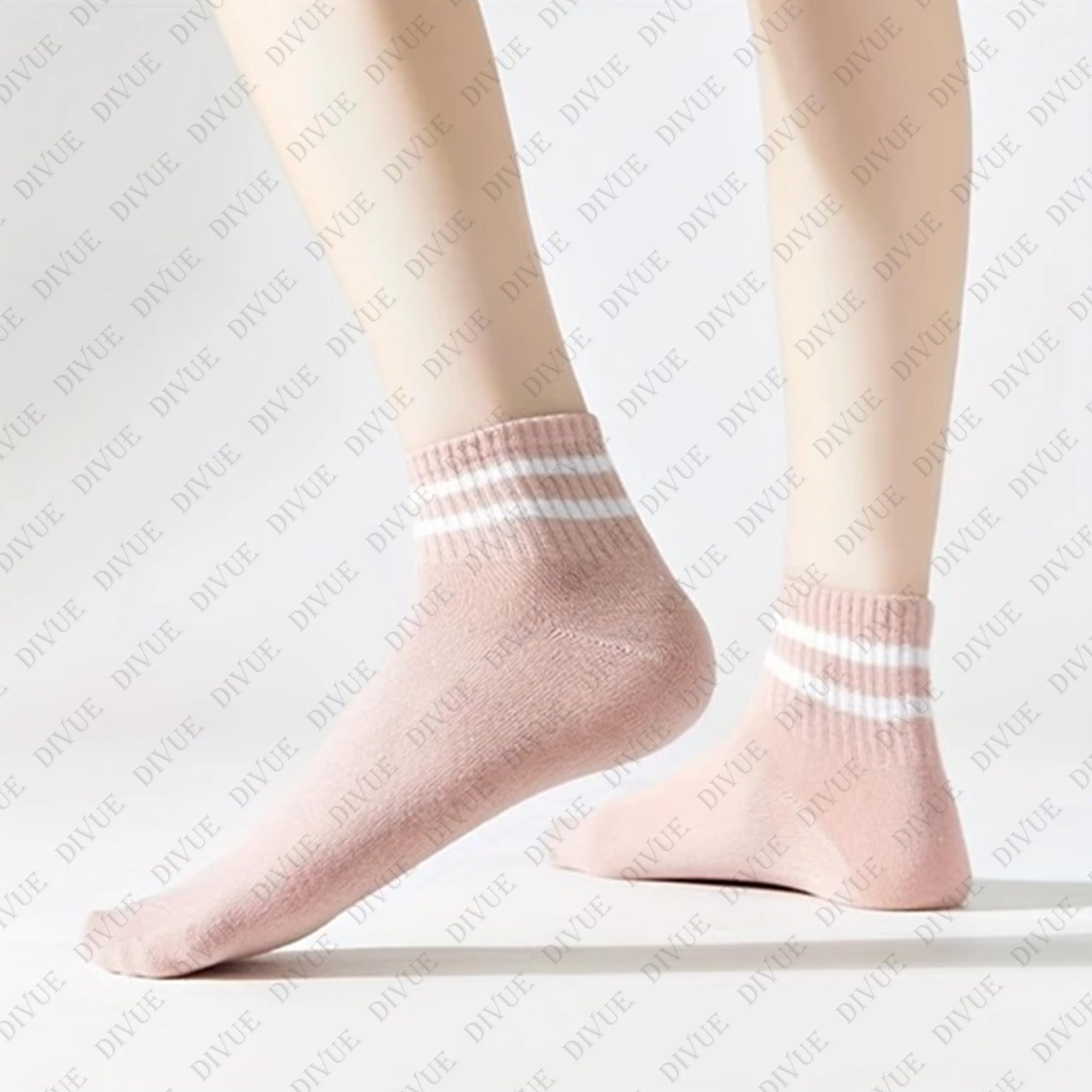 VAIDUE Girls & Women Ankle Length Cotton Socks Pack of 5 Combo | Soft Breathable Multi-Color Casual Socks for Daily Use | Comfortable Stretch Fit, Durable, Lightweight Stylish Design for Daily Wearing 4