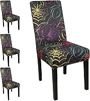 Vista 26 de JQinHome 6 fundas protectoras para sillas de comedor, de alta elasticidad, extraíbles y lavables, para el hogar, fiesta, hotel, ceremonia de boda