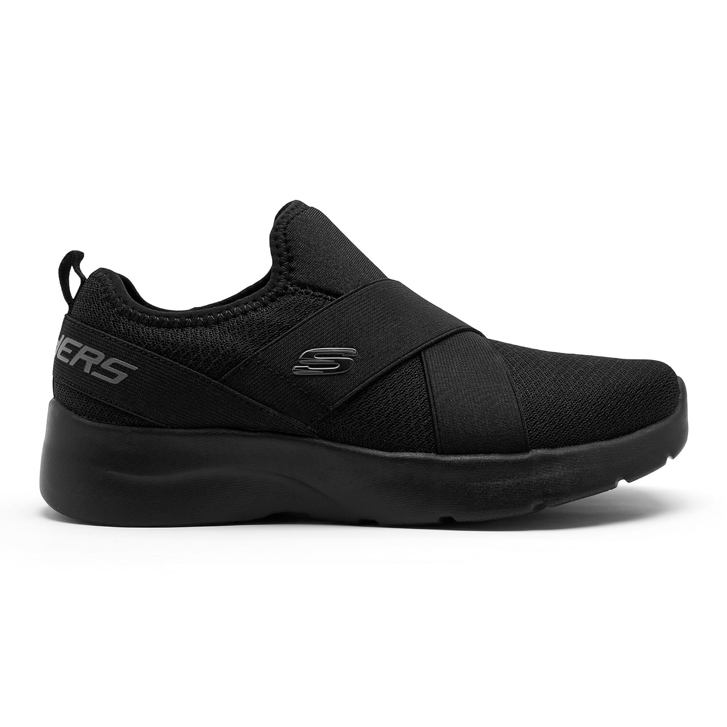 Skechers Womens Dynamight 2 Black Casual Slip On Shoe