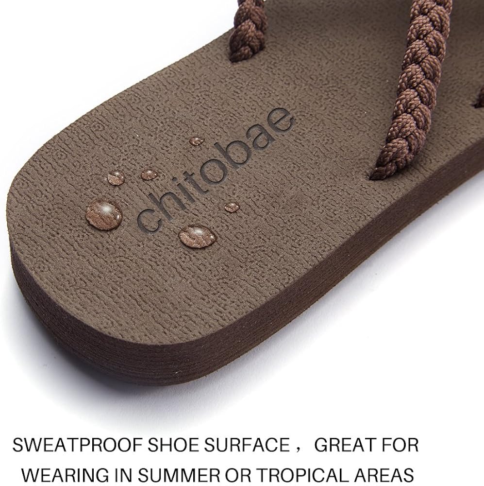 chitobae Flip Flops Sandal for Women 11 Cherry Red