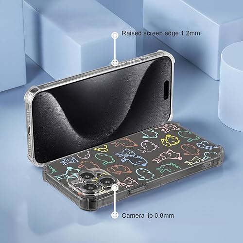 Vista 57 de Roemary Buffertech - Funda protectora para iPhone 13 Pro Max con diseño Golden Retriever, diseño de arcoíris con protector de pantalla