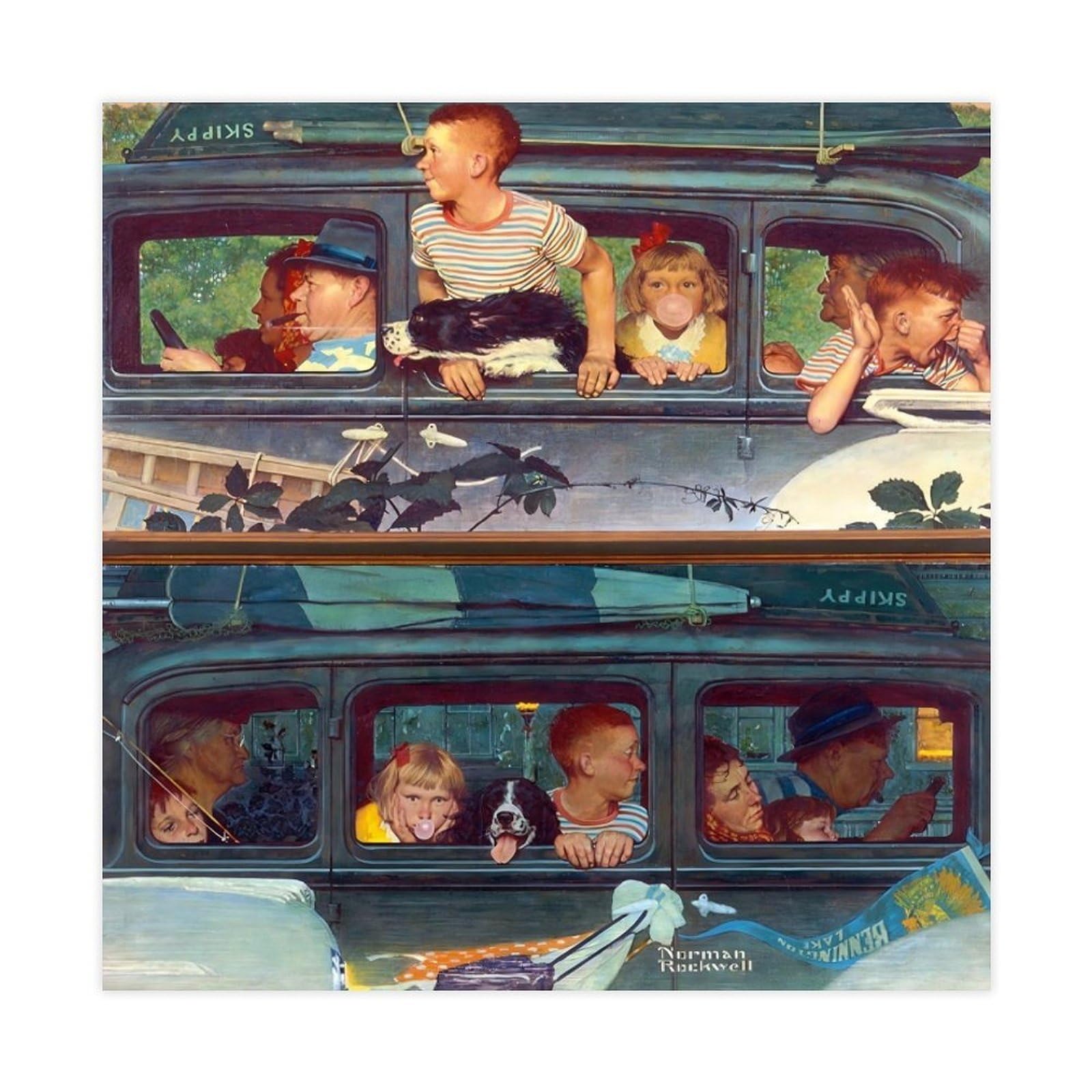 WCYB Going And Coming by Norman Rockwell Posters Prints Canvas Deco Paintings Wall Art Unframe 16" L X 16" W