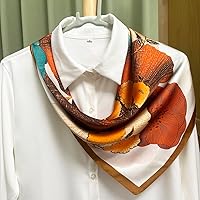 Vista 260 de FONYVE - Pañuelo de satén sedoso de tamaño mediano para mujer, cuadrado, 27.5 x 27.5 pulgadas