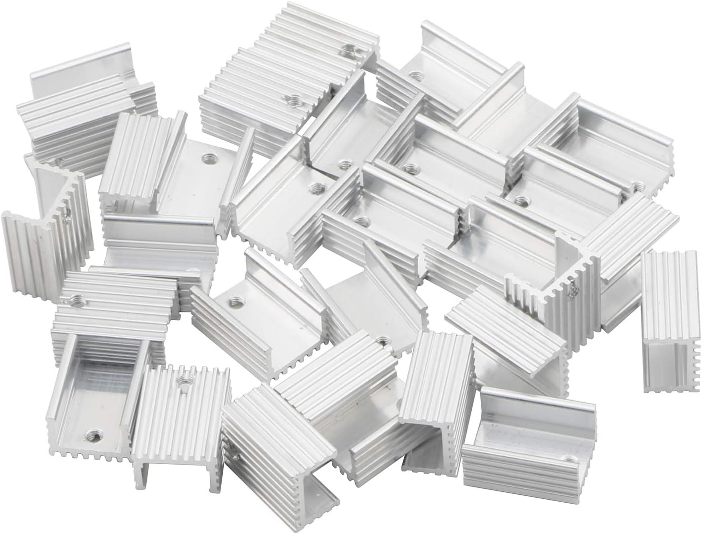 20x15x10mm Cooling Module, Aluminum Heat Sink Heatsink Cooler Fin for TO220 7805 7812 7905, Pack of 50