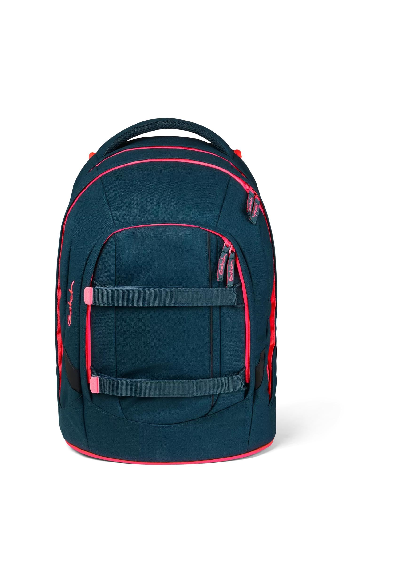 satch zaino scolastico pack Pink Phantom - Petrol | Ergonomico con capacità di 30 L, stabile e con organizzazione intelligente per tutto il materiale scolastico