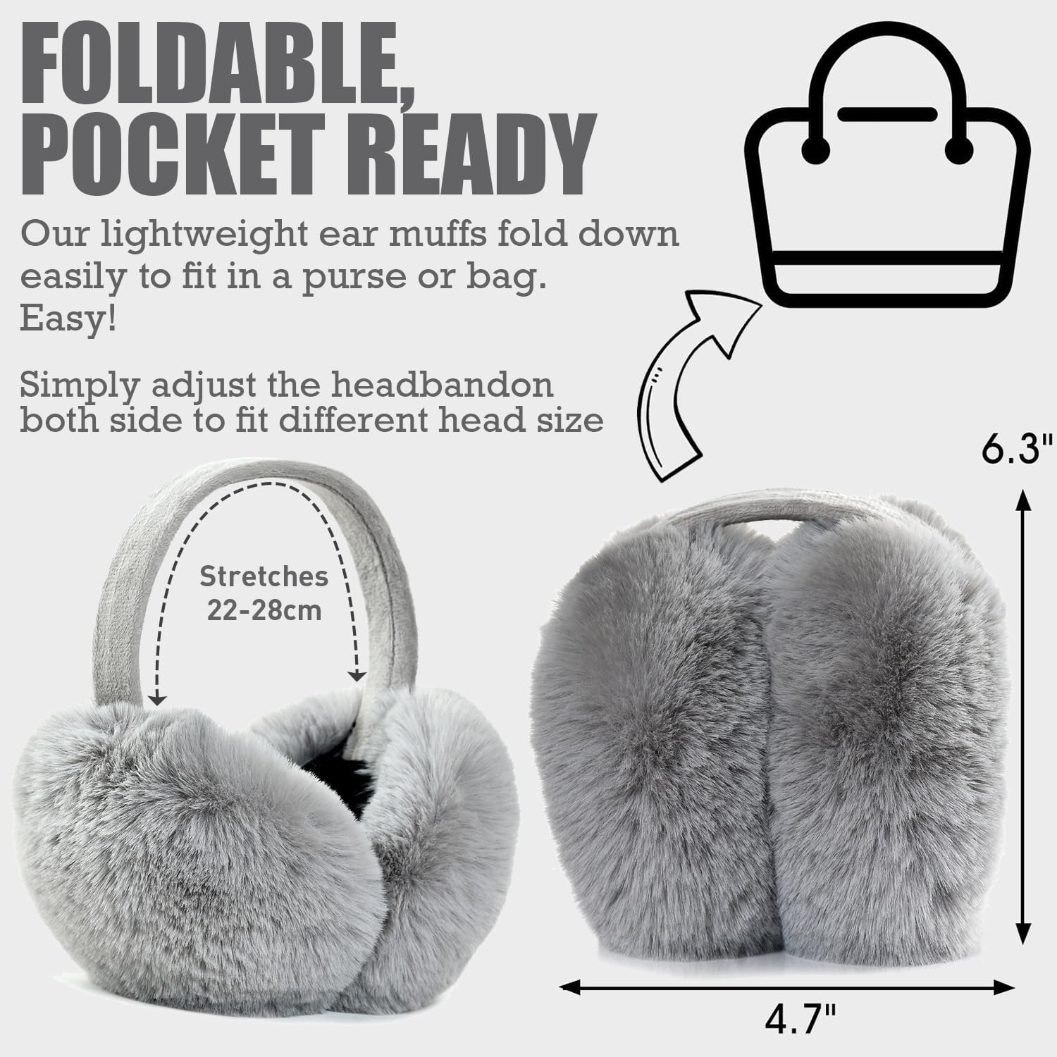 Women Winter Ear Muffs Warm Earmuffs Ladies Foldable Ear Warmer